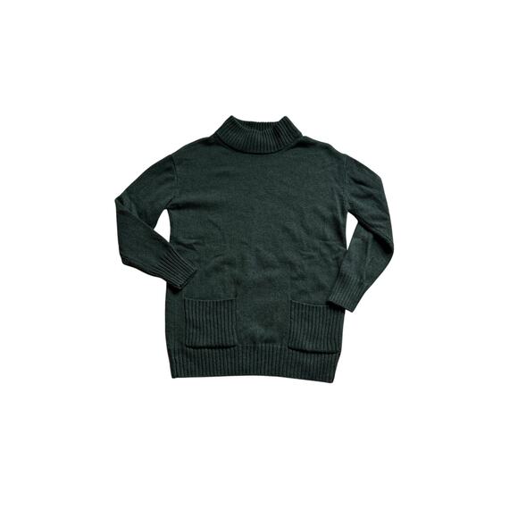 Cashmere Project Forest Green Pocket Mock Neck Sweater - Picture 3 of 7